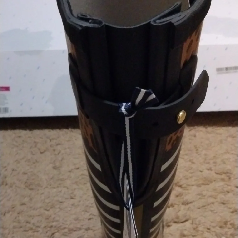 NIB Joules Welly Print Cheetah Stripe Rain Boots